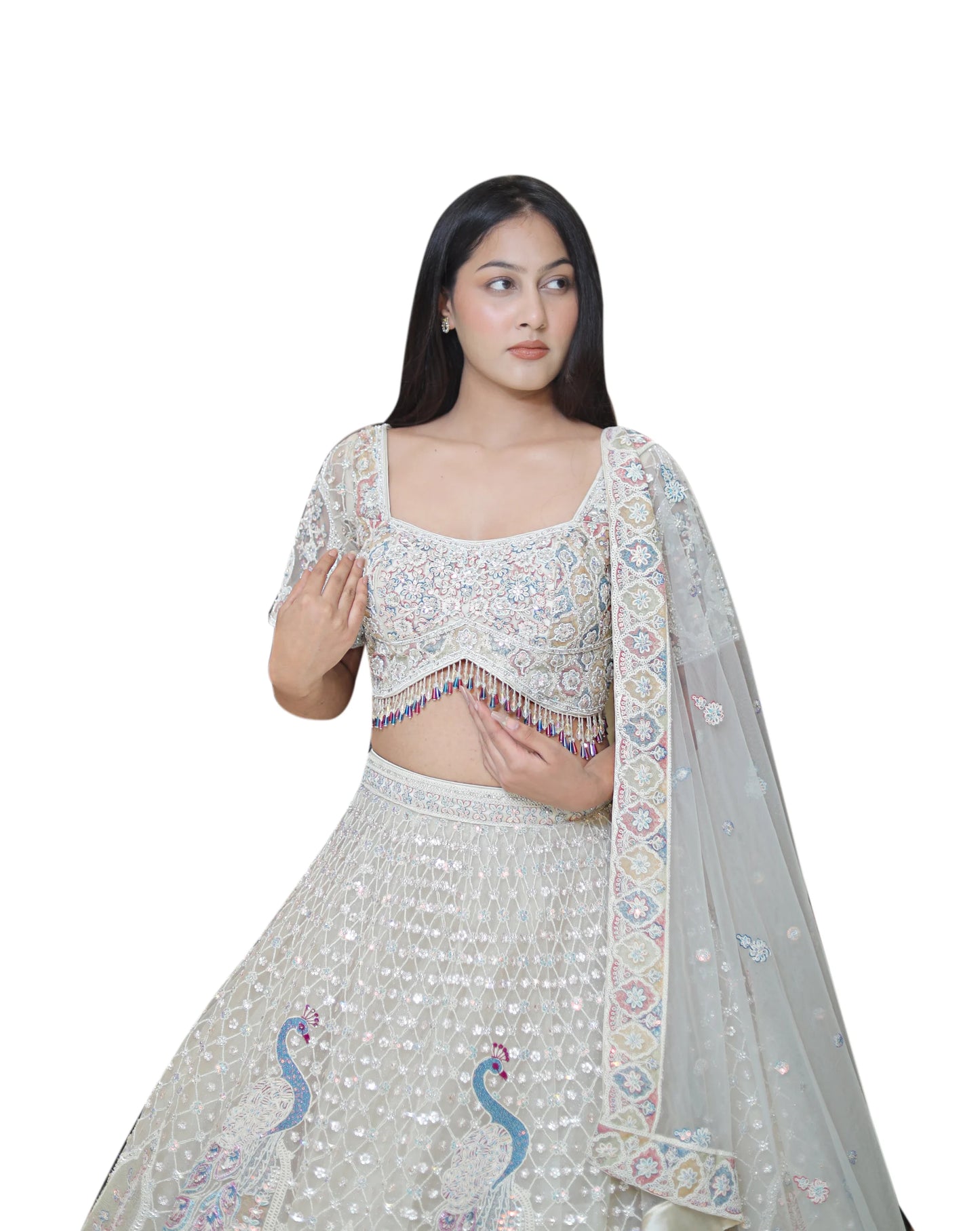 Timeless Off-White Lehenga for Engagements & Grand Celebrations
