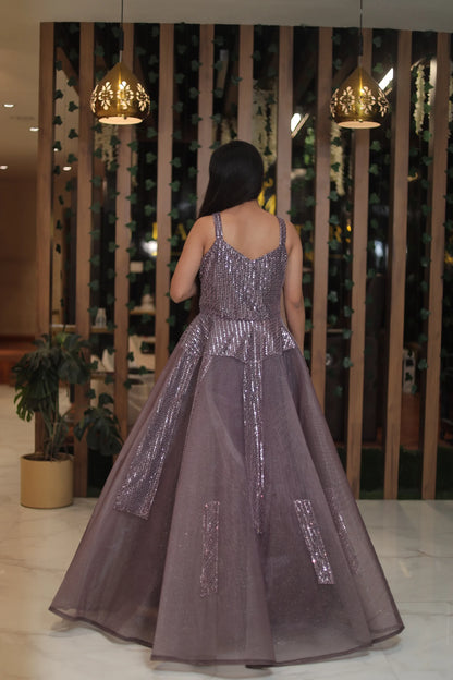 Luxury Strawberry Embellished Pink Gown