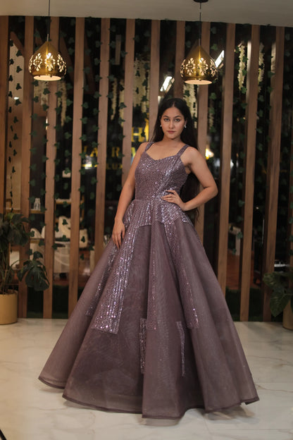 Luxury Strawberry Embellished Pink Gown