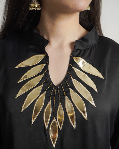 Black & Gold Layered Design Co-ord Set