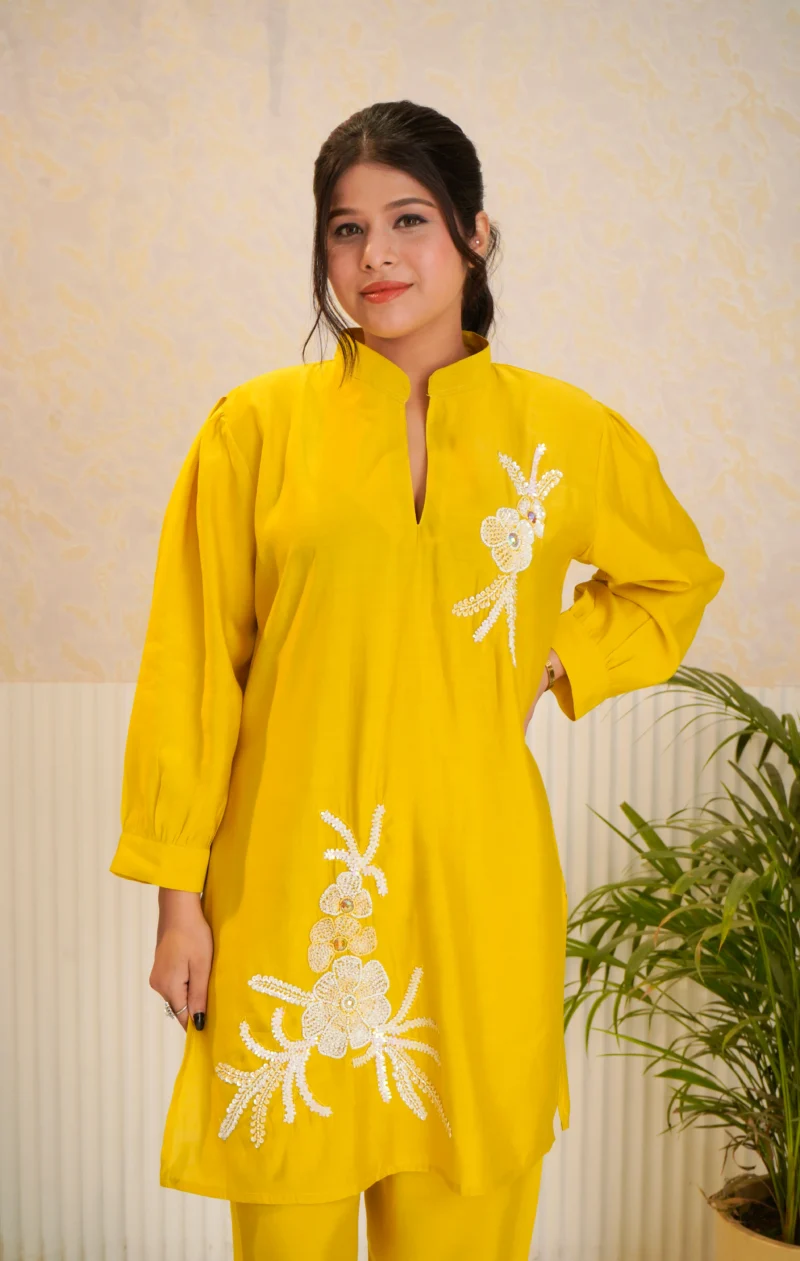 Yellow Trending Kurta Coord Set for Women