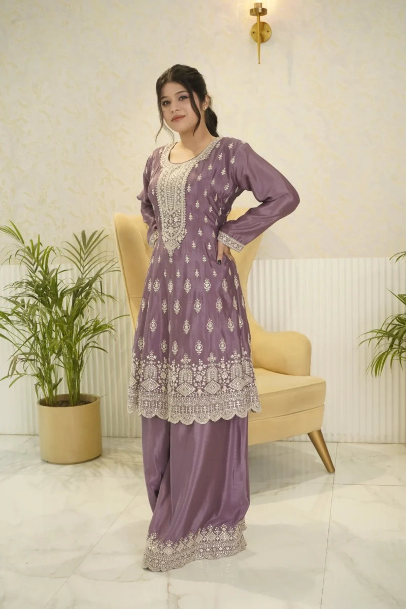 Party Wear Stylish Palazzo Suit Design For Women