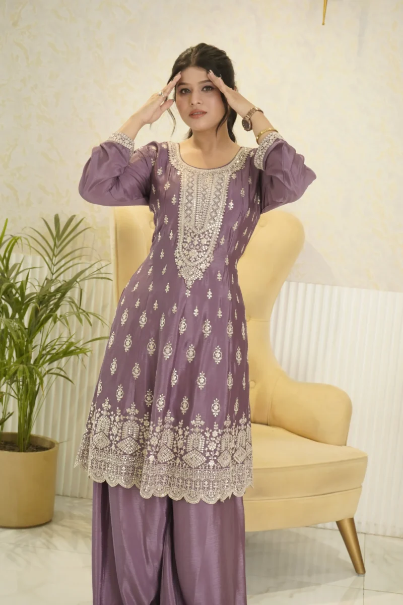 Party Wear Stylish Palazzo Suit Design For Women