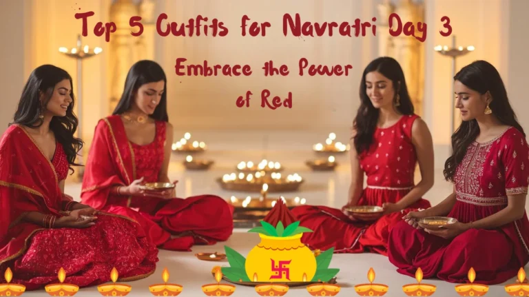 Best 5 Outfits for Navratri Day 3: Celebrate with Royalty in Red