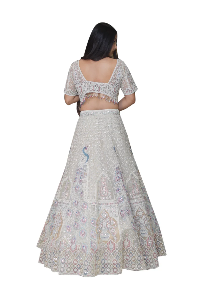 Designer Elegent Offwhite Lehenga For Womens - Image 4