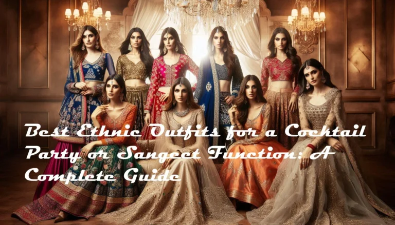 Best Ethnic Outfits for a Cocktail Party or Sangeet Function: A Complete Guide